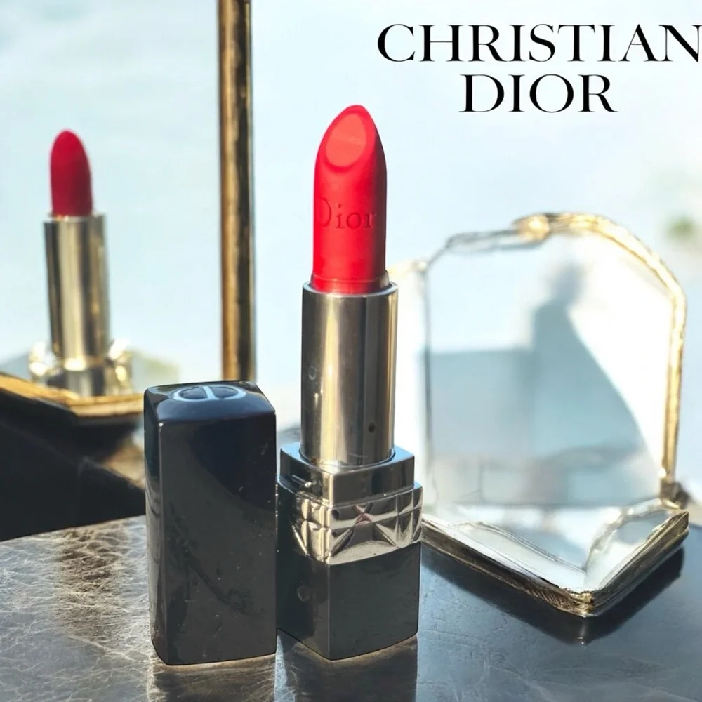 DIOR Ombré Double Rouge Matte Metal Red (999) Lipstick (Ombré Matte/Metal). NIB